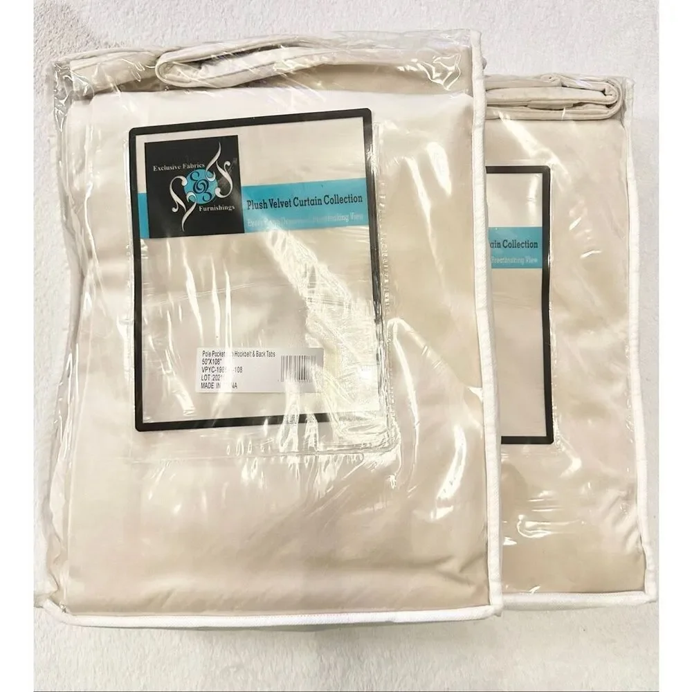 Exclusive fabrics Furnishings Plush Velvet Curtain Collection - Pole Pocket w/ H
